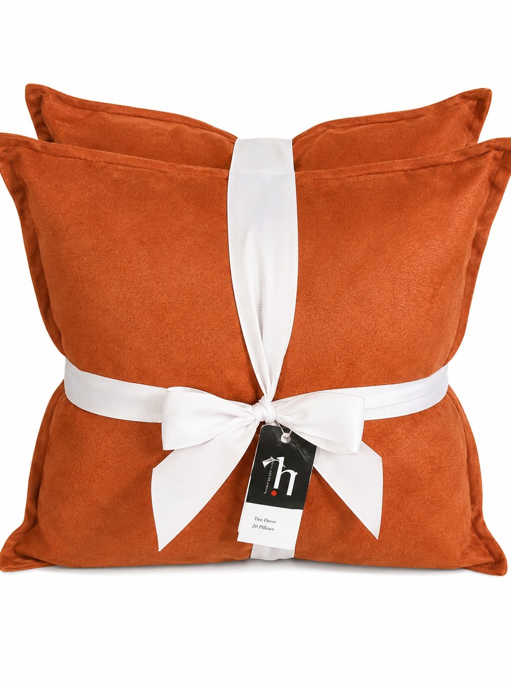 JCPenney Burnt Orange Faux Suede Throw Pillows 2 Pack